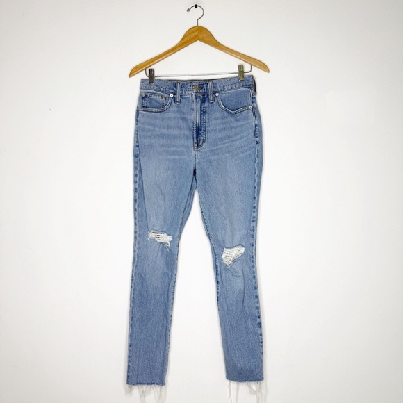 Madewell The Perfect Vintage Jean Size 28 Distressed High-Rise Straight Leg - Picture 4 of 10